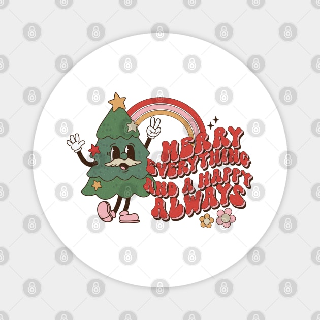 Retro Christmas. Magnet by Satic